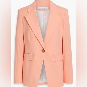 Veronica Beard Hayward Dickey Jacket blazer 14  $698 coral 1 button linen blend
